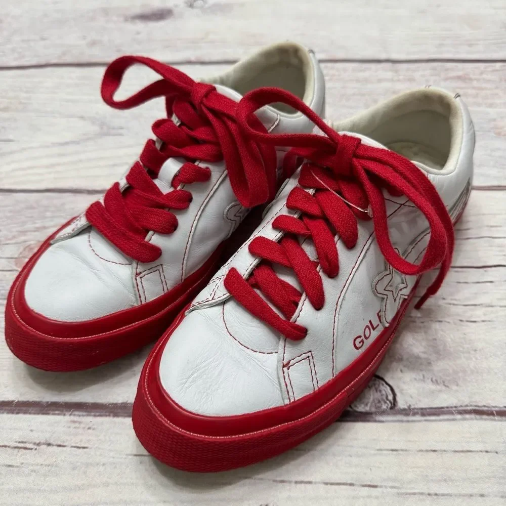 Converse One Star Ox Golf le Fleur Color Block Pack Red White Size 6.5 - Picture 2 of 7